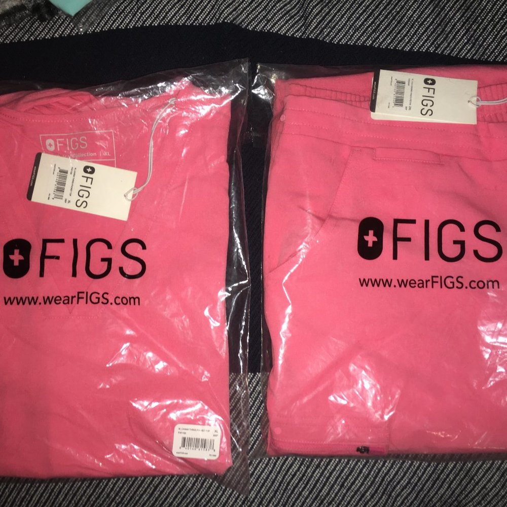 NWT FIGS XXL neon pink petite yola